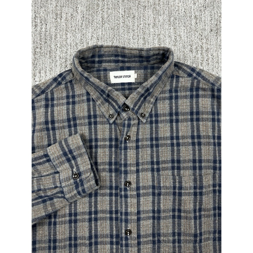 Taylor Stitch Shirt Mens Size 46 THE JACK Long Sleeve Lightweight Button Down